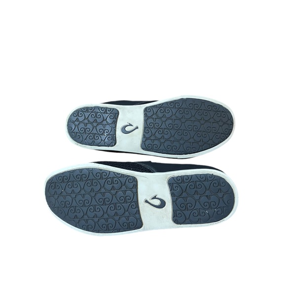 OluKai Pehuea Black Breathable Slip On Casual Shoes Size 11 Perforated Loafer - Picture 3 of 7